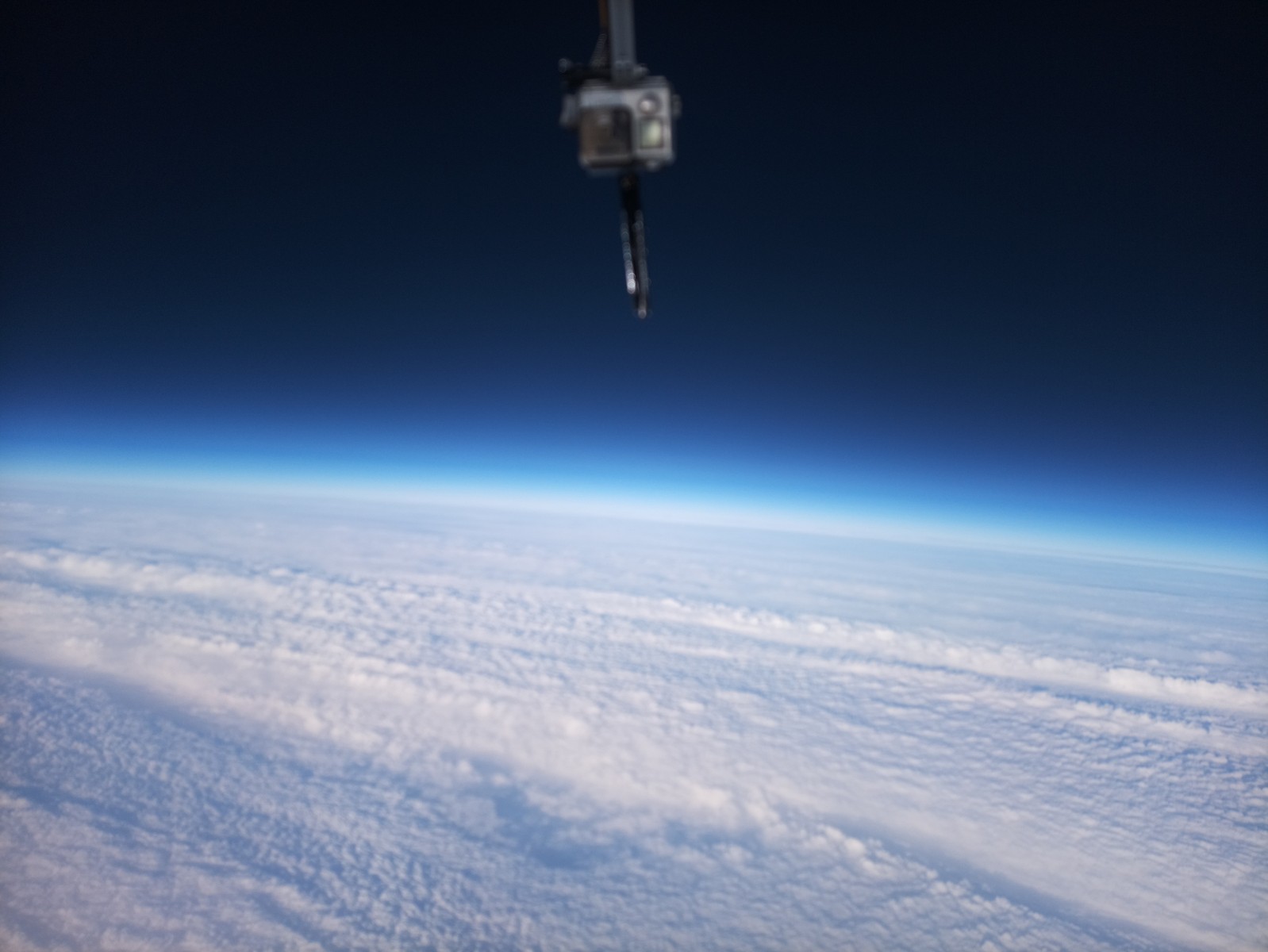 Кадр с высоты около 24 км во время стратосферной проверки CubeSat